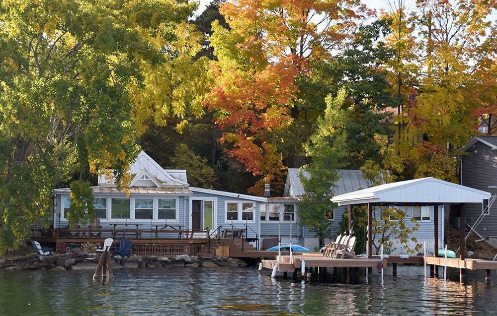Manor House with dock and sun deck